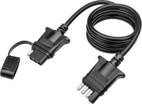 4 Pin Flat Trailer Extension Cable 48" 4FT, 18AWG 4 Way Trailer Wiring Conenctor Harness Vehicle-Side Trailer-Side 4 Prong Trailer Light Plug Trailer Hitch Wire Heavy Duty Copper Jacket Cable in Saudi Arabia