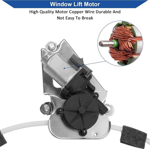 Front Side Power Window Motor and Regulator Assembly Compatible with Jeep Liberty KJ 2002-2006 (Front Right Passenger Side) in Saudi Arabia