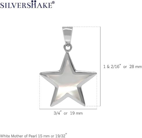 Silvershake نجمة على شكل نجمة مرصعة بالذهب الأبيض أو 18 قيراط مطلية بالذهب الأصفر 925 من الفضة الإسترليني بخمس نقاط نجمة صغيرة الحجم قلادة مجوهرات للمراهقين أو النساء in Saudi Arabia