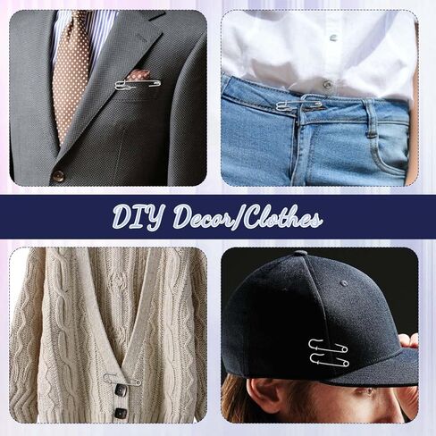 cobee 20 Pcs Large Safety Pins for Clothes, 2 Inch Heavy Duty Safety Pins for Thick Fabric, Metal Safety Pins for Crocheting Clothing Tag DIY Craft (Silver) in Kuwait