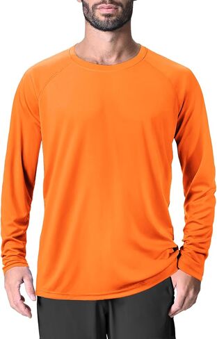 KINSWT Men's UPF 50+ Rash Guard Long Sleeve Sun Protection UV SPF Shirts Quick Dry Lightweight Fishing Swim T-Shirts in Saudi Arabia