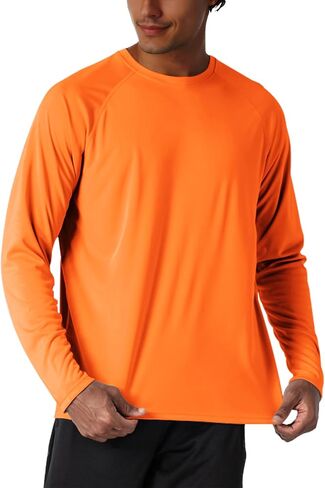 KINSWT Men's UPF 50+ Rash Guard Long Sleeve Sun Protection UV SPF Shirts Quick Dry Lightweight Fishing Swim T-Shirts in Saudi Arabia