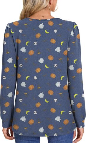 Anydoll Womens Long Sleeve Tops Fall Fashion Causal Blouse Dressy Shirts Trendy Pleated Tunic for Legging in Kuwait