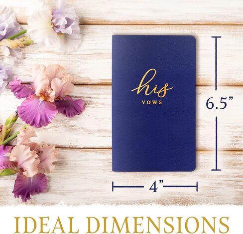 White and Navy PU Leather Vow Books, Vow Books for Wedding with 28 Pages, Vows Book His and Hers 6.5" x 4", His and Her Vows Book, Wedding Vow Books, Vow Books His and Hers, His and Hers in Saudi Arabia