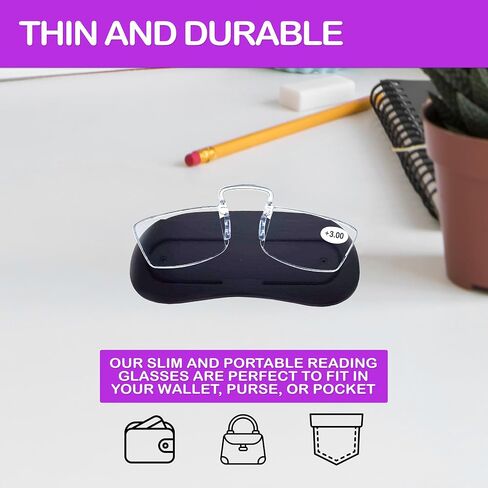 GECKO TRAVEL TECH Mini Reading Glasses - Set of 5 Focal Strengths in Kuwait