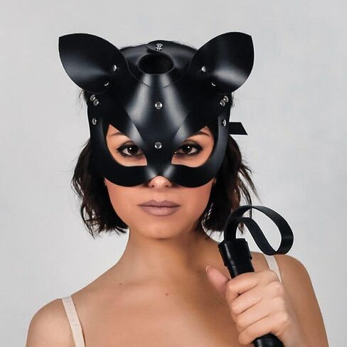 Woman Sexy Leather Cat Bunny Fox Half Face Masks,Masquerade Party Mask for Cosplay Halloween Party Costume Props in Saudi Arabia
