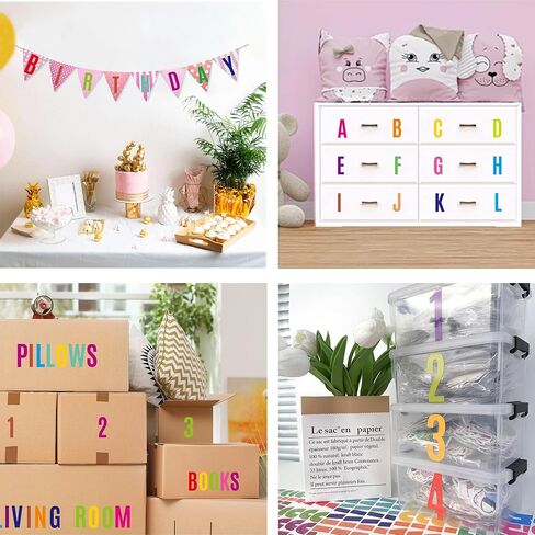 800 Pieces 48 Sheets Letter Stickers Large Alphabet Number Stickers 2.5 Inch Self Adhesive Waterproof Vinyl Letters Stickers for Bulletin Board Poster Mailbox Classroom Home Business Decor,Colorful in Saudi Arabia