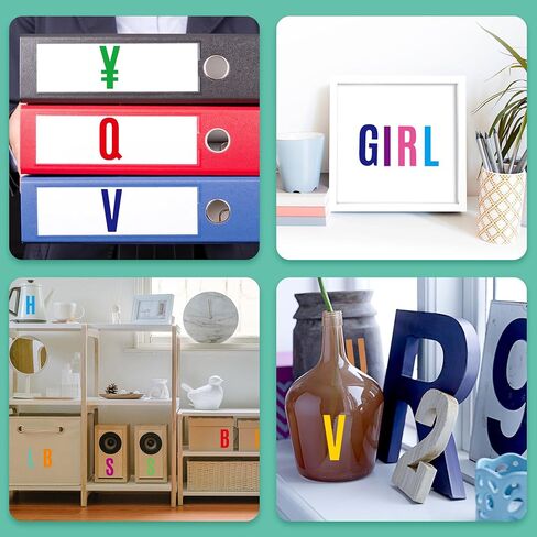 800 Pieces 48 Sheets Letter Stickers Large Alphabet Number Stickers 2.5 Inch Self Adhesive Waterproof Vinyl Letters Stickers for Bulletin Board Poster Mailbox Classroom Home Business Decor,Colorful in Saudi Arabia