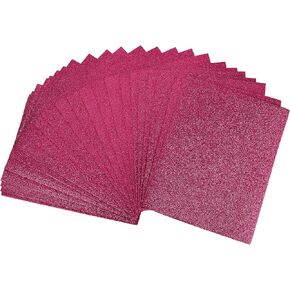 uxcell Magenta Glitter EVA Foam Sheets 11 x 8 Inch 2mm Thick for Crafts DIY Projects 24 Pcs