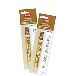 Krylon 18 Kt Gold Leafing Pen Marker Provides Beautiful Highlights For Art, Craft And Home Projects! (Pkg/2)