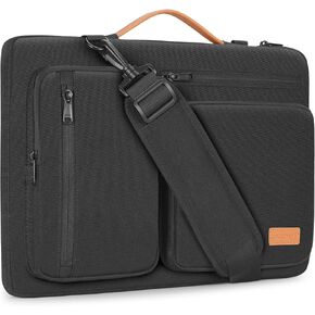 Laptop Bag Case 15.6 Inch Computer Shoulder Sleeve for 16" MacBook Pro M3 Air M2 Max/16 Lenovo IdeaPad Flex 5i/Thinkbook 16+ /15" IdeaPad Gaming 3i/Dell XPS 15/LG Gram 15,Black