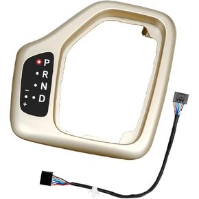 Upgrade Transmission Shifter Bezel with Harness Kit Compatible with Jeep Cherokee 2014-2018 Replaces 601-401 5YD27LS5AA 68413957AA Gold