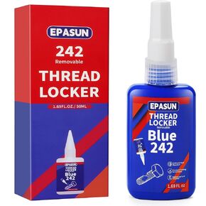 50ml Threadlocker Blue 243, Thread Lock Medium Strength Lock Tight for Nuts, Bolts, Fasteners, and Metals to Prevent Loosening and Corrosion
