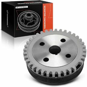 A-Premium Engine Harmonic Balancer Crankshaft Pulley Compatible with Ford Focus 2003-2004, Escort 2002, SOHC 2.0L, Replace# 2M5Z6312-AA