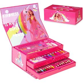 Barbie Art Set, Arts and Crafts for Kids, Colouring Sets for Children, Gifts for Girls