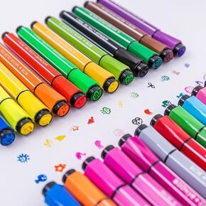 Washable Markers for Kids, 24 Assorted Colors, Coloring Pens Set, Non Toxic Water-Based Markers, Awesome Kids Gifts for All Occasions (24 Color New)