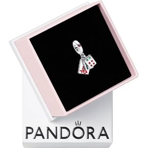PANDORA Mahjong Triple Dangle Charm - Bracelet Charm Moments Bracelets - Sterling Silver & Enamel with Man-Made Crystal - Gift for Her - Jewelry for Women with Gift Box