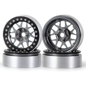 RCLIONS 4 قطع من سبائك الألومنيوم مقاس 2.2 بوصة إطارات عجلات Beadlock للسيارة المحورية Wraith SCX10 TRX4 1/10th RC Rock Crawler Car (أحمر) in Saudi Arabia