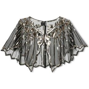 STEVE MADDEN Women's Sequin Shrug, Winter White, One Size