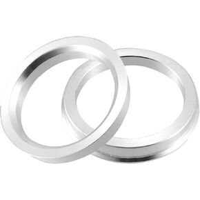 ACROPIX 57.1mm to 66.1mm Universal Car Hub Centric Rings Silver Tone - Pack of 2