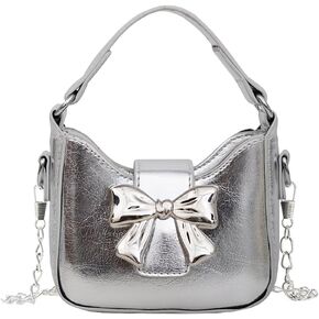 Mini Crossbody Purse, Bow Magnetic Buckle Handbag Shoulder Bag Great Gift Idea for Little Girls