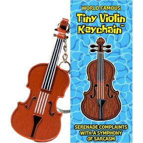 DR DINGUS World's Smallest Violin - Mr Krabs Sad Music from SpongeBob - Pocket Sized Tiny Violin Keychain Symphony of Empathy