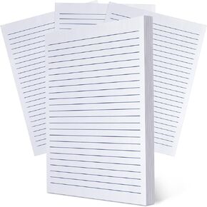 Yeaqee 100 Sheets Raised Lines Paper for Handwriting Portrait Handwriting Paper Kindergarten Writing Paper for Kids Teachers Sensory with Line, 11.02 x 7.87 Inches White