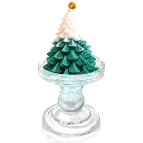 Candle Tree Scented Candle, Christmas Tree Shaped Candle, Transparent Candle Holder, Pink