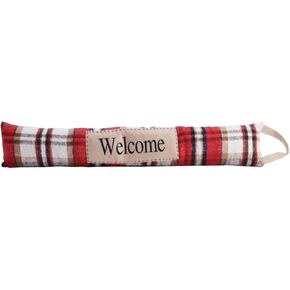 34.65x5.12x3.15 Inch Blue Plaid Welcome Fabric Draft Stopper