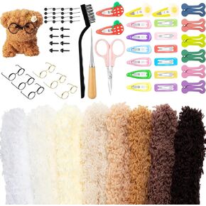 VitalCozy 16 Pcs Pipe Cleaners Craft Supplies 39 Inch Pipe Cleaners Kit for Beginners Jumbo Thick Coral Velvet Pipe Cleaners DIY Dog Kit Chenille Stems for Make Animals