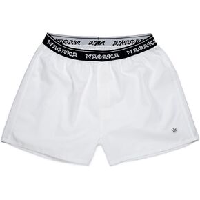 Mafaka Men's Classic Fit 100% Cotton White Woven Boxer