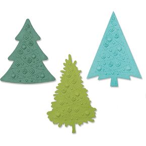 Sizzix Sizzx Switchlits Embossing Folder Festive Trees by Kath Breen | 665967 | Chapter 3 2022, Multicolor