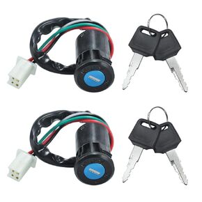 Ignition Starter On Off Switch Key for 50cc 70cc 90cc 110cc 125cc TaoTao Coolster Sunl Baja Roketa Apollo Kymco Chinese ATV Dirt Pit Bike Quad Go Kart Moped Scooter Mini Bike Hawk 110 4 Wheeler