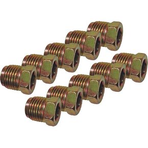 4LIFETIMELINES Fuel Line Steel Tube Nut 3/8 in Tube (M16x1.5 Surface Seal), Inverted Flare, Bag of 10