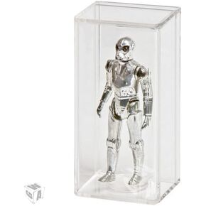 Generic Loose Deep Acrylic Action Figure Display Case for 3 3/4"" - 3.75 Vintage Star Wars, G.I. Joe, Battle Star Galactica, Black Hole, Indiana Jones., Transparent