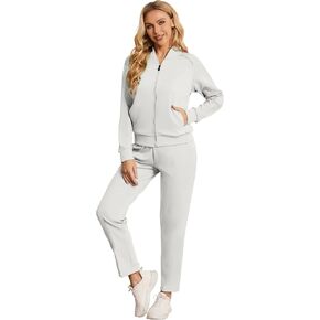 Women's Two Piece Tracksuit Long Sleeve Zip Up Sweatshirt Long Pants Outfits Jogger Sweatsuit Sets in Saudi Arabia