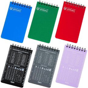 دفتر جيب مقاوم للماء 6 حزمة أسود صغير أعلى دوامة دفتر جميع الأحوال الجوية 3x5 دفاتر الملاحظات ث / صفحات مبطنة مذكرة صغيرة صغيرة منصات ملاحظة ستينو الكتابة في دفتر الملاحظات حقل المطر للخارجية in Kuwait