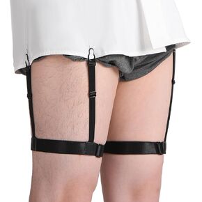 Mens Shirt Stays, Adjustable Elastic Shirts Tucker for Keeping Shirt Tucked with Non-slip Locking Clamps