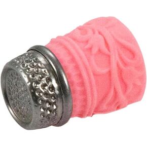 Bohin Silicon Thimble with Steel Top Size Small Pink-Blister Pack