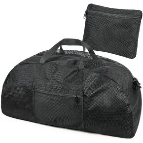Tactical Mesh Luggage bag,50L Foldable duffel Pack,Large Capacity Range Bag For Hunting Shooting Travel Climbing Sports Gym (MC)