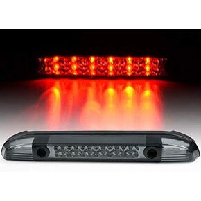 PIT66 LED 3rd Brake Lights Compatible with 2001-2004 Nissan Frontier Rear High Mount Stop Parking Lights Assembly Third Brake Cargo Lamps White housing Smoky Lens