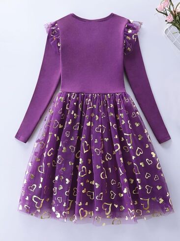 Toddler Girls Long Sleeve Autumn Spring Dress Casual Outfits Party Tutu Dress Gifts for 3-7 Years in Kuwait