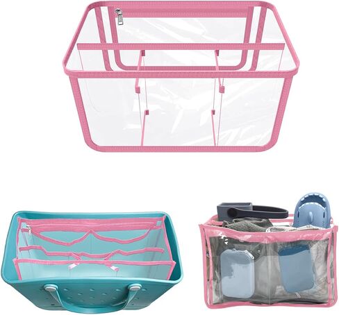 Waterproof Bag Insert for Bogg Bag XL,Insert Divider Pouch Zipper for Beach Bags, Storage Bag Insert Inner Bags with 5 Pockets, Organizing Your Bag and Divide Space,Black in Saudi Arabia