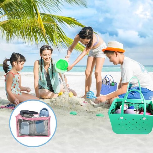 Waterproof Bag Insert for Bogg Bag XL,Insert Divider Pouch Zipper for Beach Bags, Storage Bag Insert Inner Bags with 5 Pockets, Organizing Your Bag and Divide Space,Black in Saudi Arabia