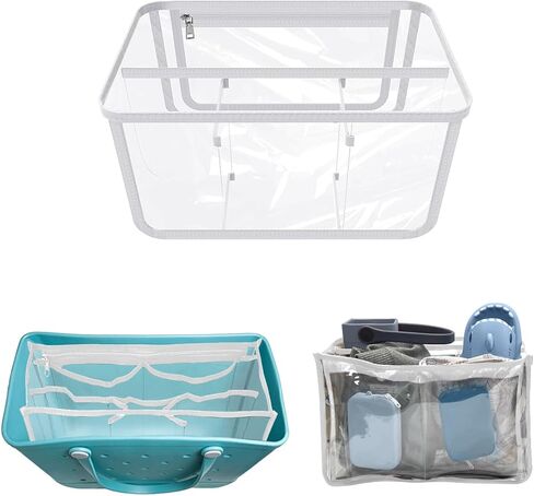 Waterproof Bag Insert for Bogg Bag XL,Insert Divider Pouch Zipper for Beach Bags, Storage Bag Insert Inner Bags with 5 Pockets, Organizing Your Bag and Divide Space,Black in Saudi Arabia