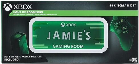 Paladone Xbox Light Up Gaming Room Sign, Customizable with Stickers, LED Hanging Decor for Wall or Door, Licensed Gift for Xbox Gamers in Saudi Arabia