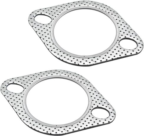 Mandark 2PCS Car Exhaust Gasket, 3.0 Inch Vehicle Exhaust Flange Gasket with 2-Bolts, Automotive High Temp Exhausting Manifold Gasket Accessories, Universal for SUV, Sedan, Truck in Saudi Arabia