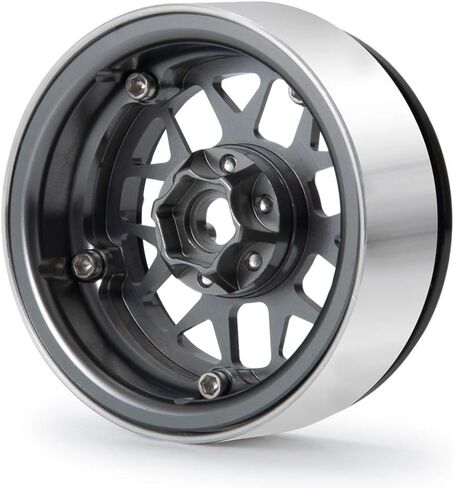 RCLIONS 4 قطع من سبائك الألومنيوم مقاس 2.2 بوصة إطارات عجلات Beadlock للسيارة المحورية Wraith SCX10 TRX4 1/10th RC Rock Crawler Car (أحمر) in Saudi Arabia