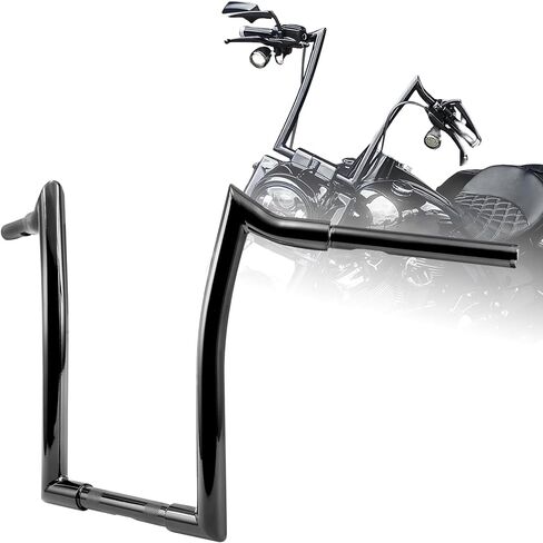 1-1/4 inches Fat 10 inches Chrome Rise Aggressive Ape Handlebar compatible with 1996-2013 Harley Road Glide 1995-up Road King Sportster XL Dyna Softail in Saudi Arabia