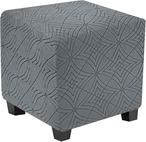 Ottoman Cover Square Stretch Soft Folding Storage Ottoman Cover Slipcovers Square Footrest Stool Slipcovers with Elastic Bottom S Pink in Saudi Arabia